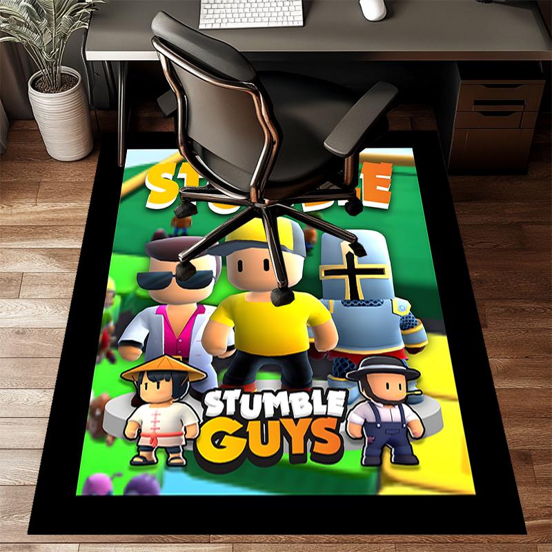 stumble guys Polyester Carpet, Soft Indoor Mat for Office Chair, Living Room, Computer Desk - Decorative Home Office Rug Design