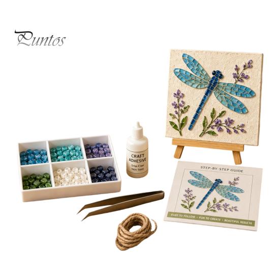 Durable Beach Style Crafts DIY Sea Glass Art Mosaic Kit, Ocean Animal Themed Craft Set for Adults Kits Beginner, Handmade Material Pack Coastal