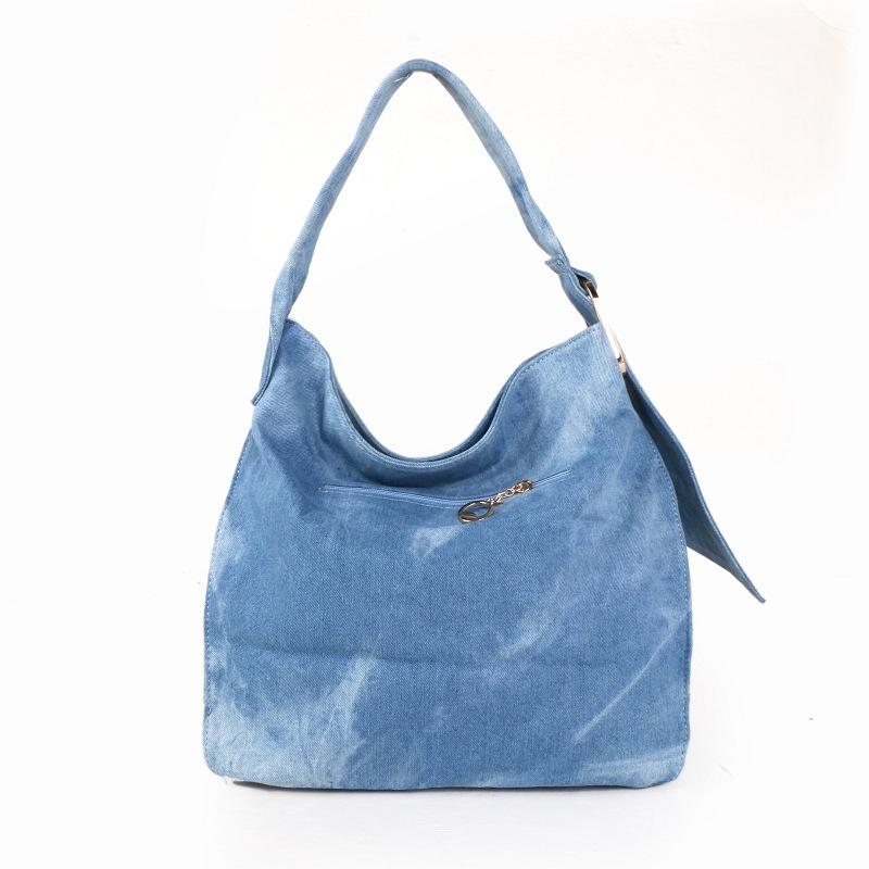 Taschen Damen Nieten Jeanstaschen Große Kapazität Umhängetaschen Leinwand Tragbare Schulter Beuteltaschen Tragetaschen