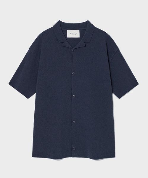 V2 Short Sleeve Knit Shirt_Navy
