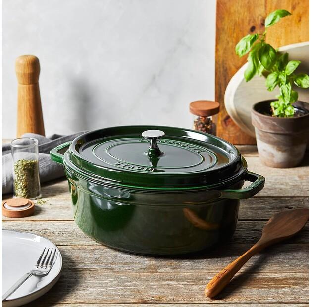 Cocotte Zwilling Staub Oval 40x33cm Basil Green 6.7l (40509-691-0)