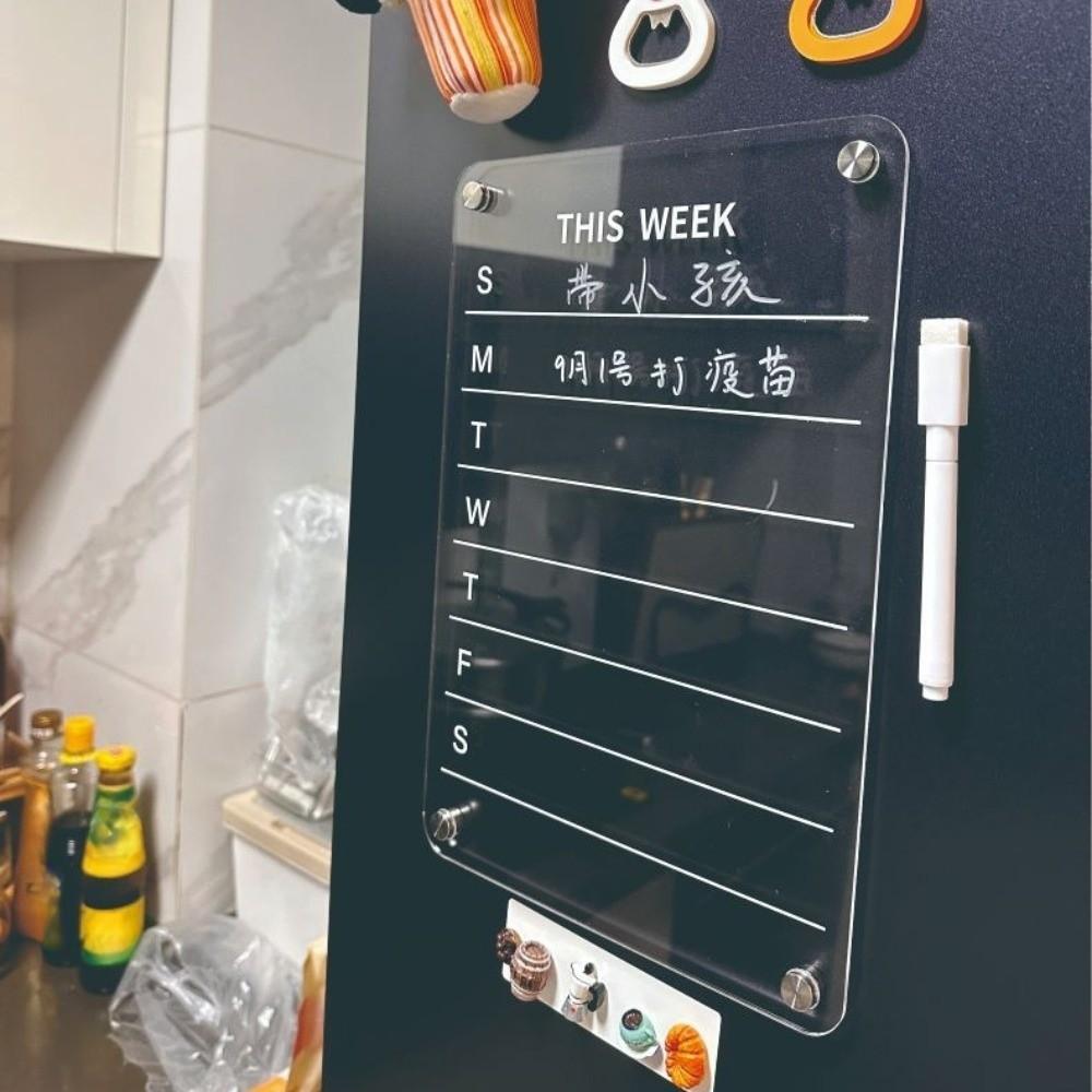 Message Note Monthly Weekly Planner Schedule Rewritable Fridge Clear Board  Kitchen