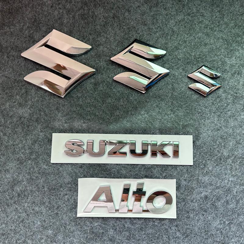 4pcs 5pcs Suzuki Alto plastic  front  rear car  3D  steering wheel sticker modified letter decoration