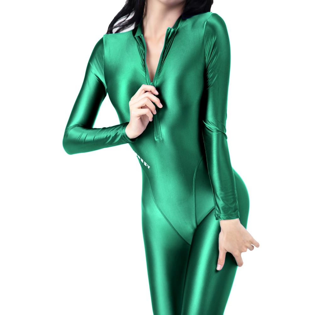 Mnemosyne series glossy oil bright competition tail wave surfing joint body hot spring skinny pull tight swimsuit in front of the legs [AMORESY]