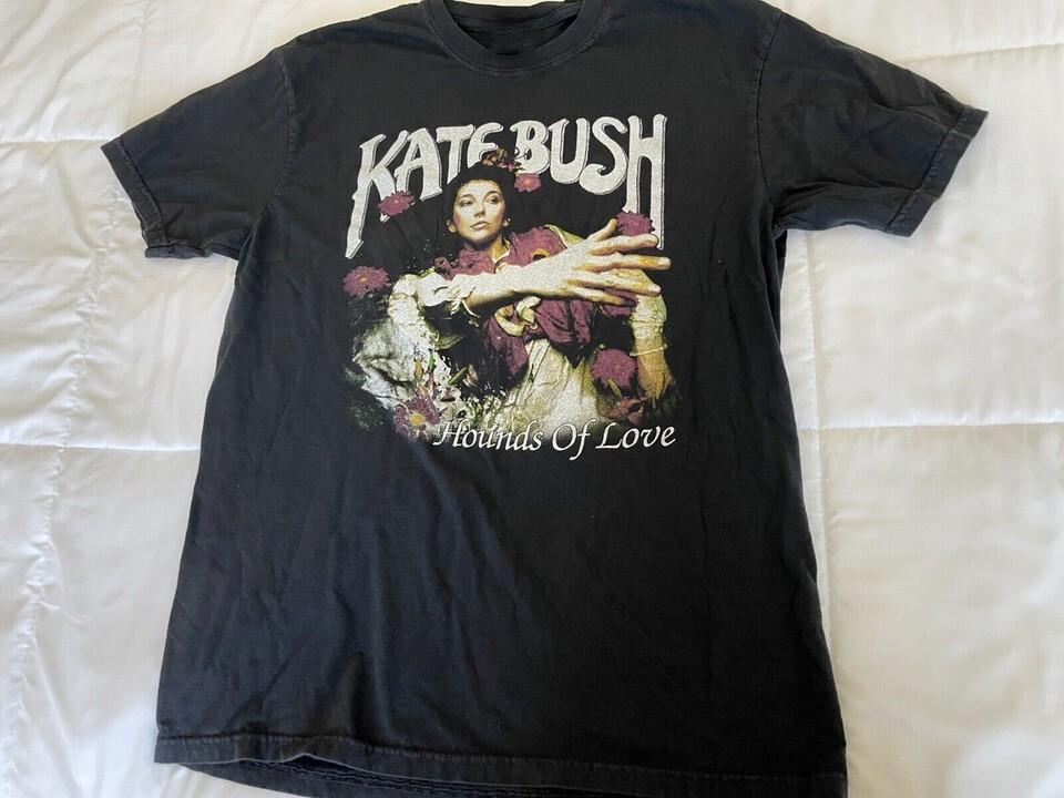 

Vintage Kate Bush Hounds of Love Short Sleeve Tee Shirts For Adult Black HRN155 Unisex T-Shirt XXXXL