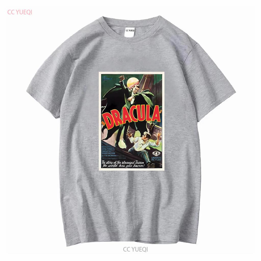 Retro Movie Poster Inspired by Dracula Direct To Garment T Shirt long or short sleeves vintage Washed Casual Stylish