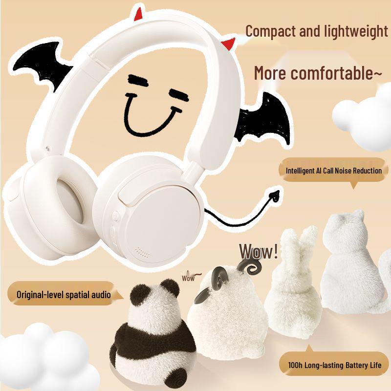 2025 Retro Classic Over-Ear Bluetooth Headphones with Mic, Noise Cancelling, High Sound Quality, Long Battery Life, Compact & Stylish Design.