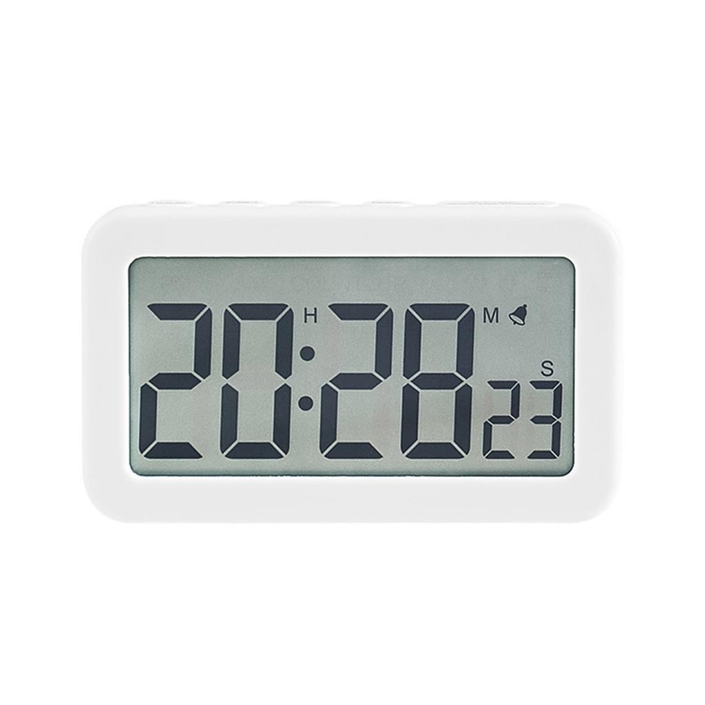 Digitální budík s bateriovým provozem, 12/24hodinový LCD displej, stolní hodiny s režimem odložení buzení, do ložnice a na cesty