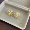 925 Silver Camellia Earrings: French Retro Style, Light Luxury Fashion, High-End Niche Design