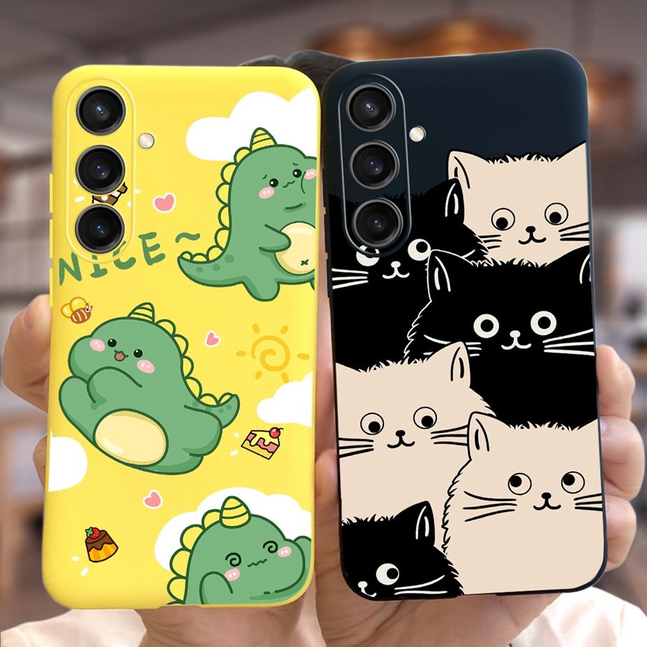 For Samsung Galaxy S23 FE Case S23+ Cute Dinosaur Cartoon Cover Soft TPU Phone Case For Samsung S23 Plus S 23 Ultra S23FE Bumper