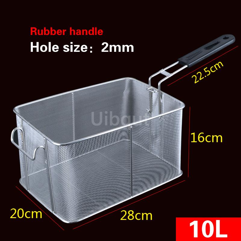 French Fries Frying Basket Net Food Basket Stainless Steel Fry Frame Square Oil Filter Frying Basket Frying Screen Strainer