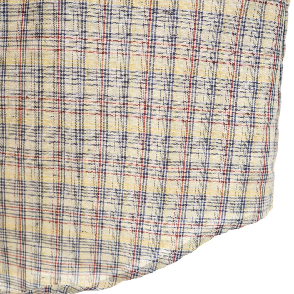 Lee 80s Made In USA Vintage Check Long Sleeve Western Shirt Beige Men's Used