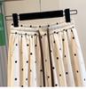 Summer Cotton Linen Polka Dot Trousers Women's Loose Wide Leg Versatile Nine Point Harem Pants Korean Version Lantern Pants