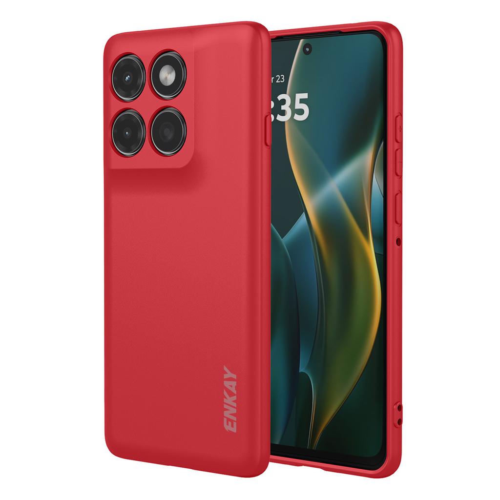 For Motorola Edge 60 Pro 5G Silicone Case ENKAY HAT PRINCE Straight Edge Cell Phone Back Cover