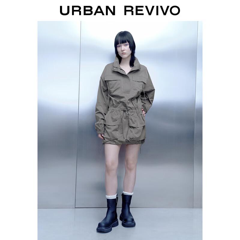 

UR Women s Stand Collar Workwear A-Line Dress XS-S