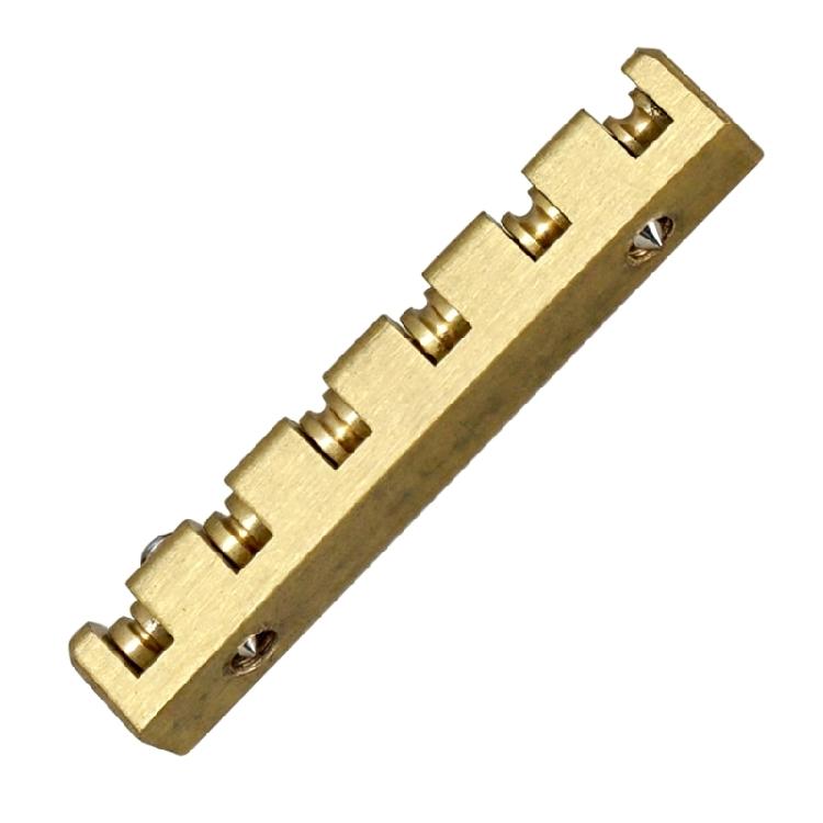 Adjustable Brass Guitar Nut 6 String Electric Guitar Replacement with Key and Base Plate for Enhanced Tuning Stability