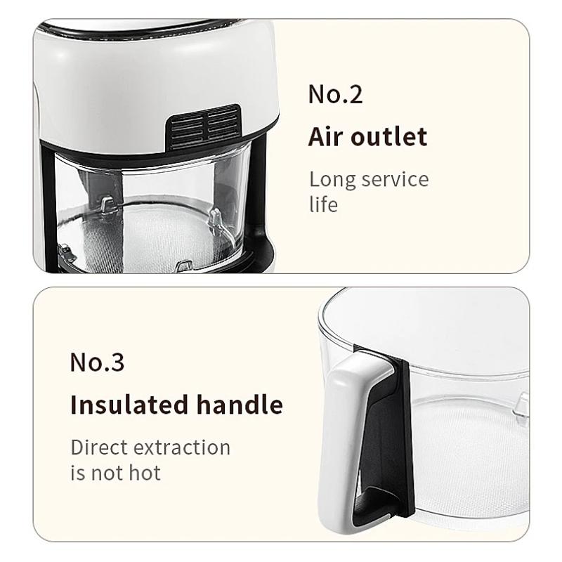 Intelligenter 4,5L Glas-Heißluftfritteuse – Sichtbares Garen, Leicht zu reinigen, Multifunktionaler All-in-One Elektrischer Frittierer für Zuhause