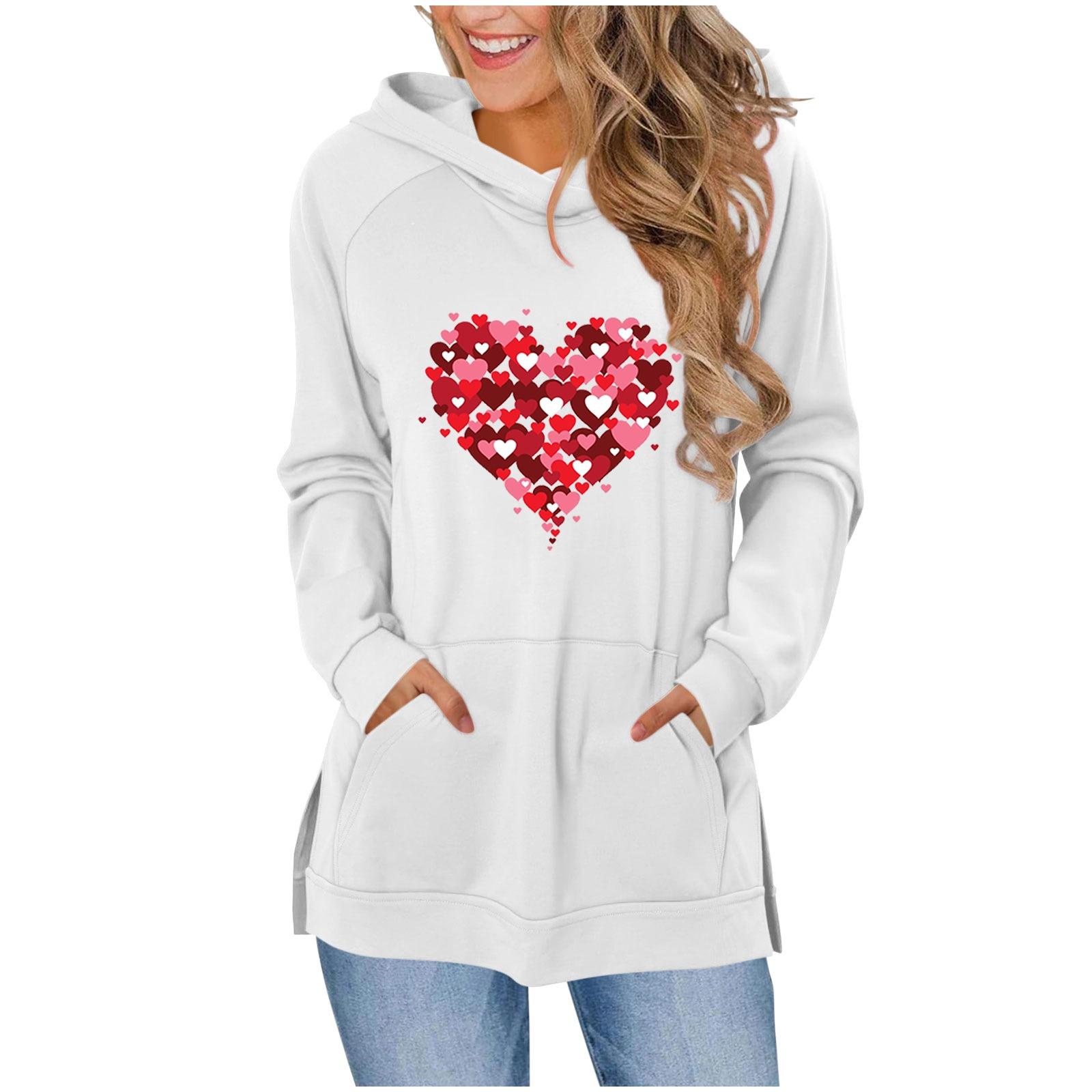 

Women s Fashionable Casual Long-Sleeved Hooded Sweatshirt XL білий