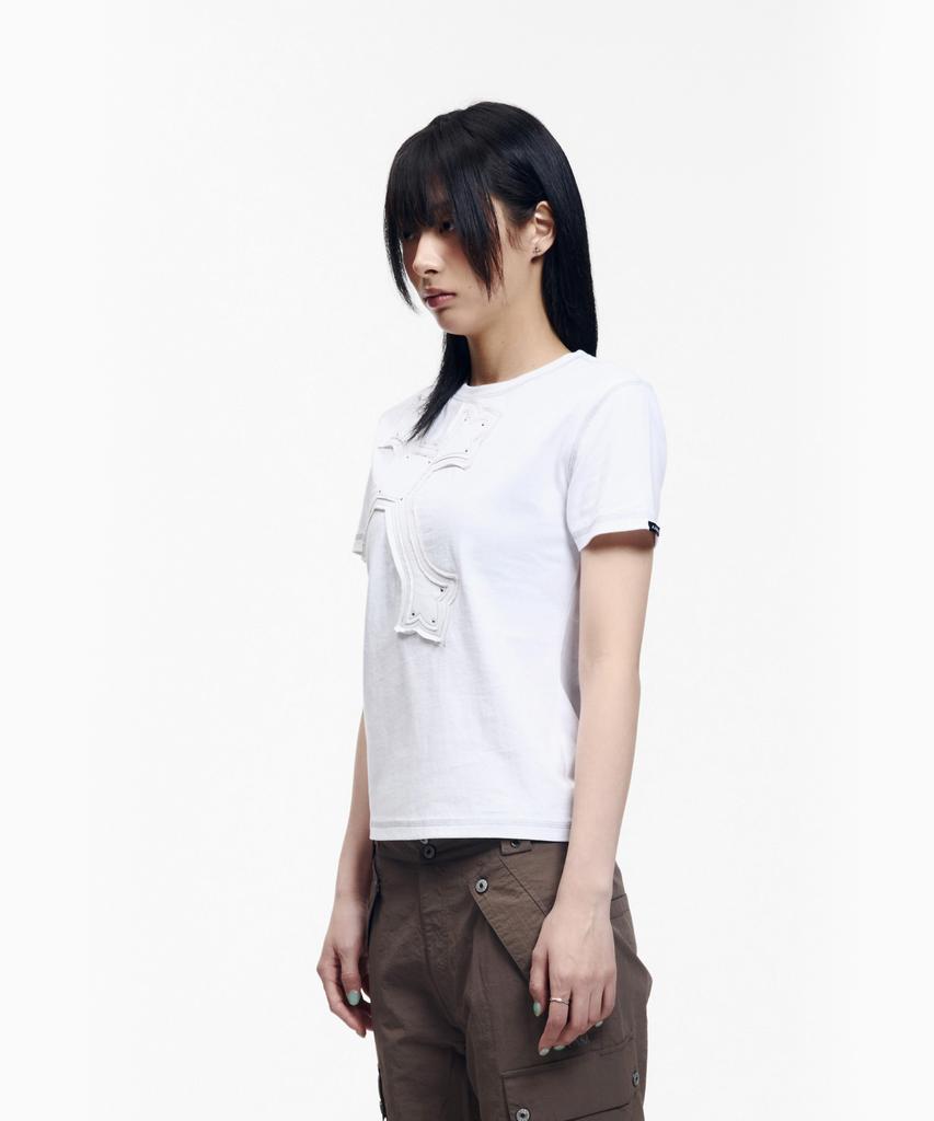 AAKAM Big Patch Cros2 Half Top (White)