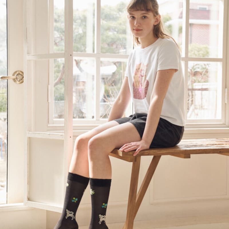 SOCKS APPEAL NAT high cut sheepy black