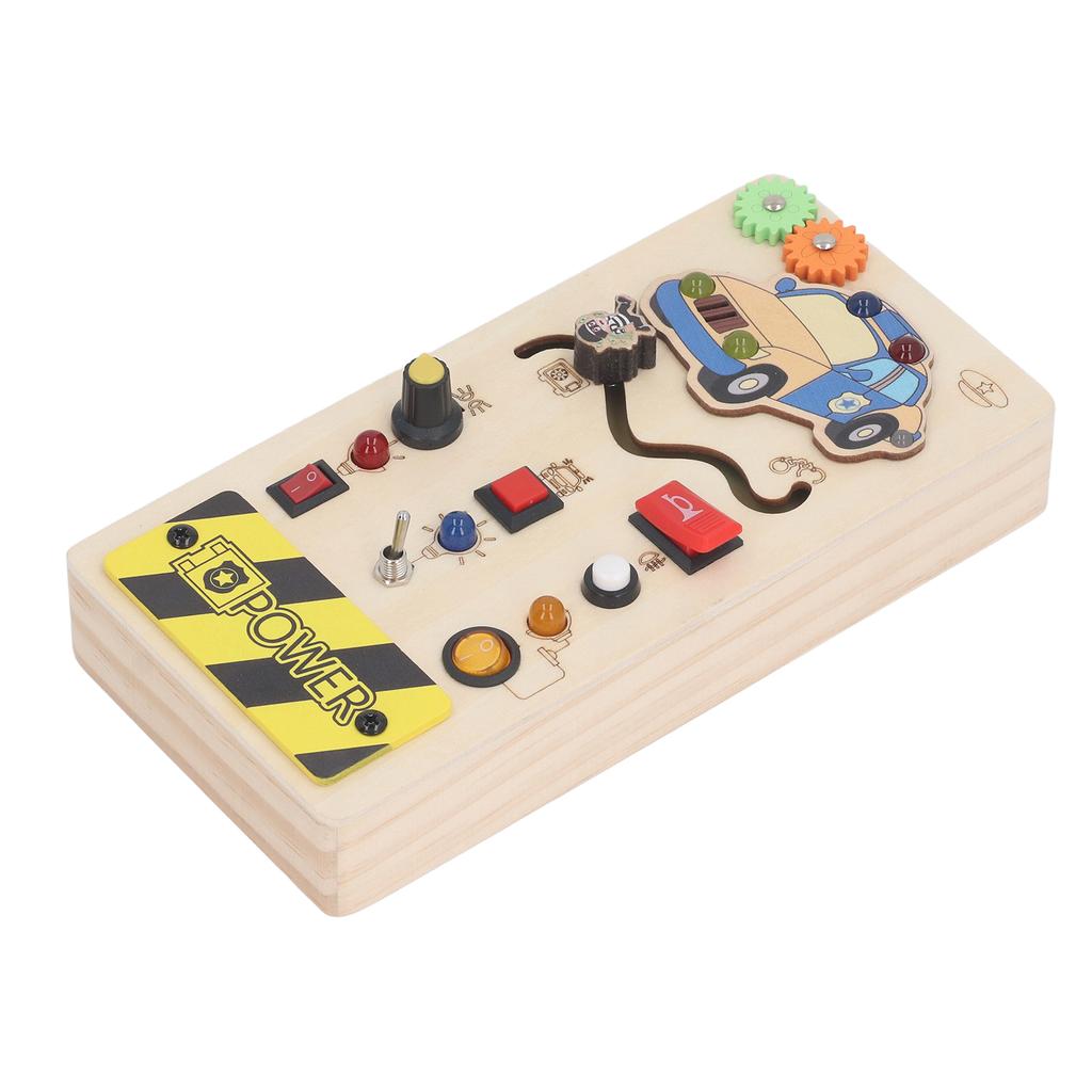 Light Up Switch Board Educational Basswood Hand Eye Coordination LED Light Switch Sensory Board for