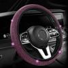 High Fashion Crystal Car Steering Wheel Cover 38cm Breathable Anti Slip PU Rhinestone Car Decoration Diamond Auto Parts