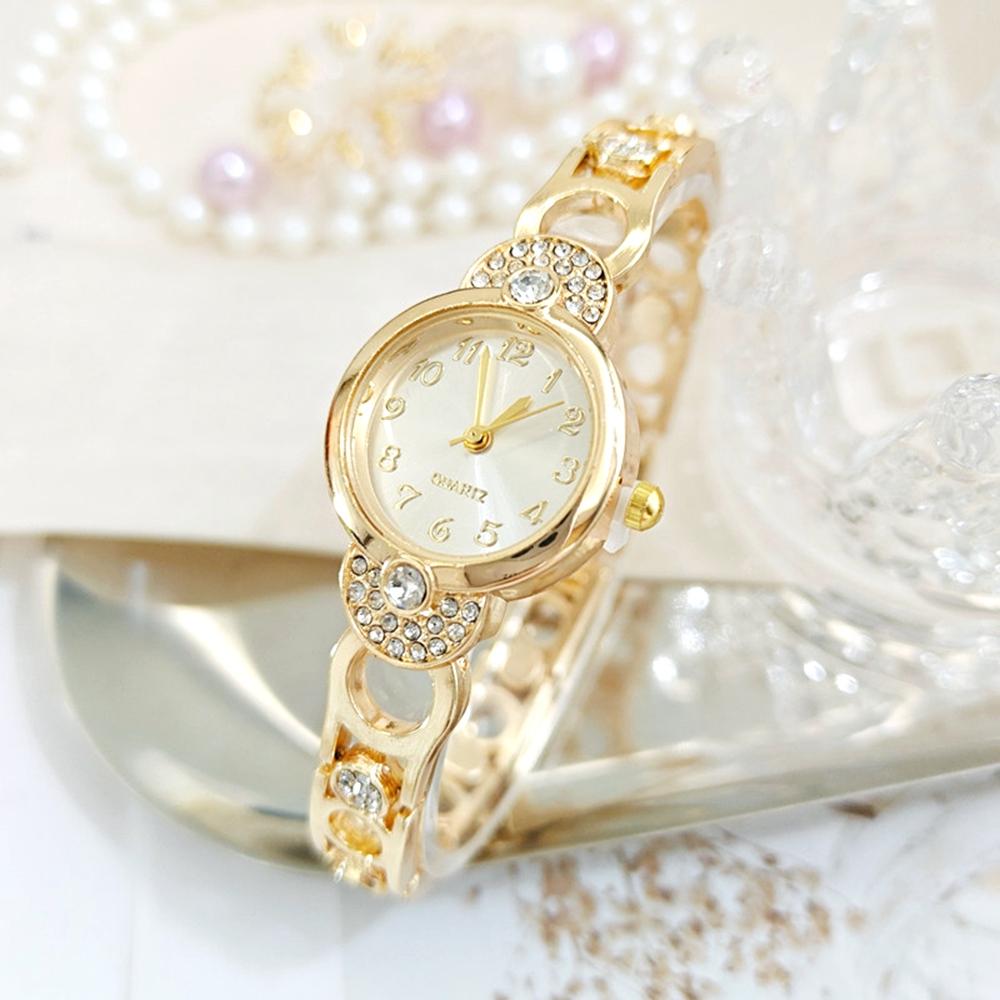 New Trendy Fashionable Rhinestone Decoration Women Watch Light Luxury Niche High-end Texture Hollowed Out Bracelet Women Watches
