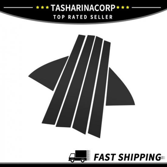 6 Pcs Car Door Pillar Window Trim for Honda Civic 92-95 Black