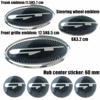 7 Pieces Per Set GT Logo Front Hood Rear Boot Steering Wheel Auto Hub Center Sticker Emblem Badge for KIA Stinger