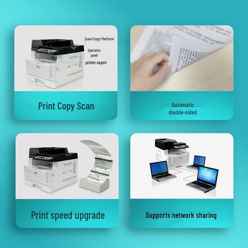 LANXUM A4 Black & White Multifunction Laser Printer GB7031dn CN plug (adapter included)