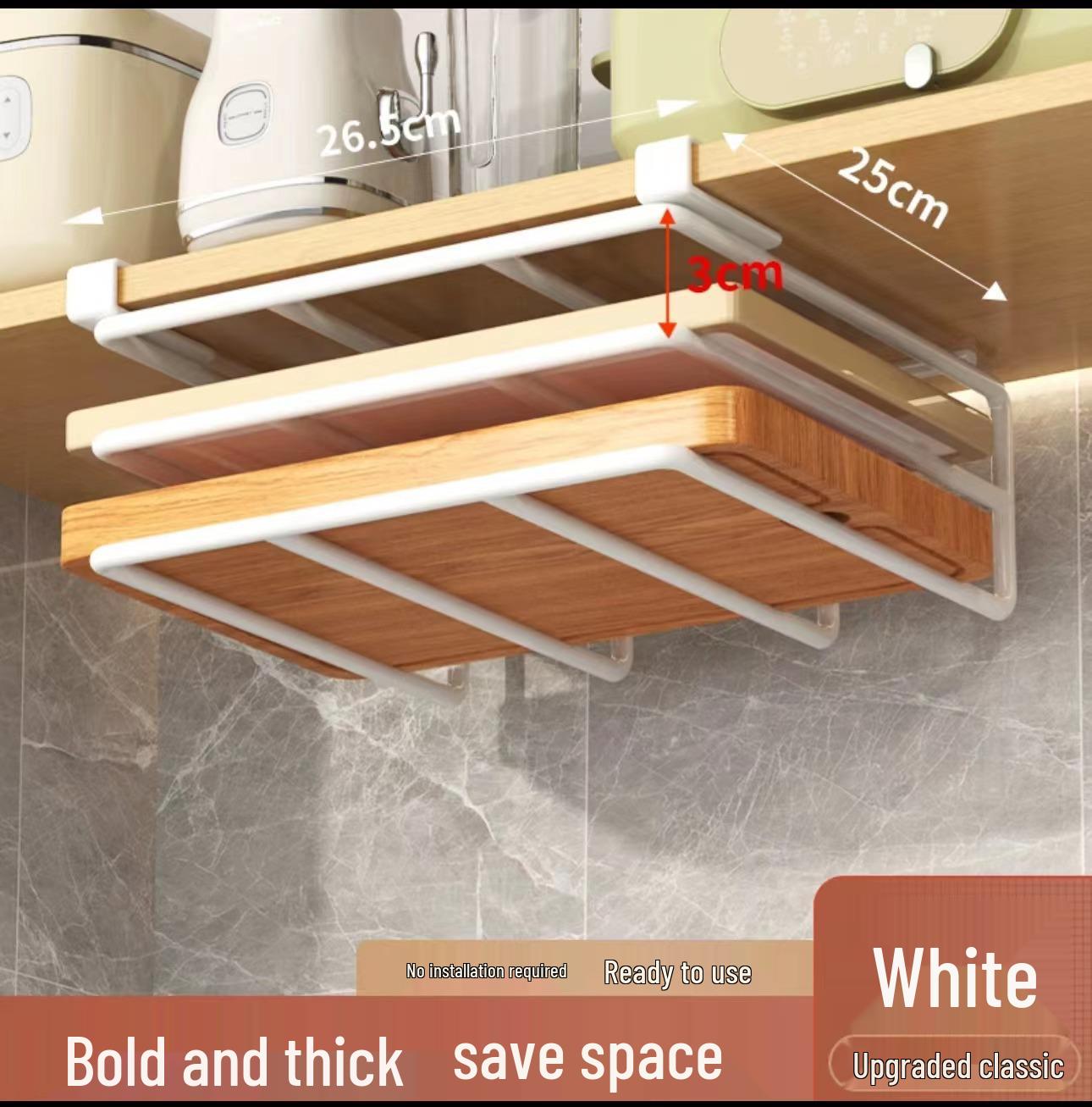 

Кухонный органайзер из нержавеющей стали: Подставка для крышек и разделочных досок с многофункциональной полкой для шкафа или офисного стола.