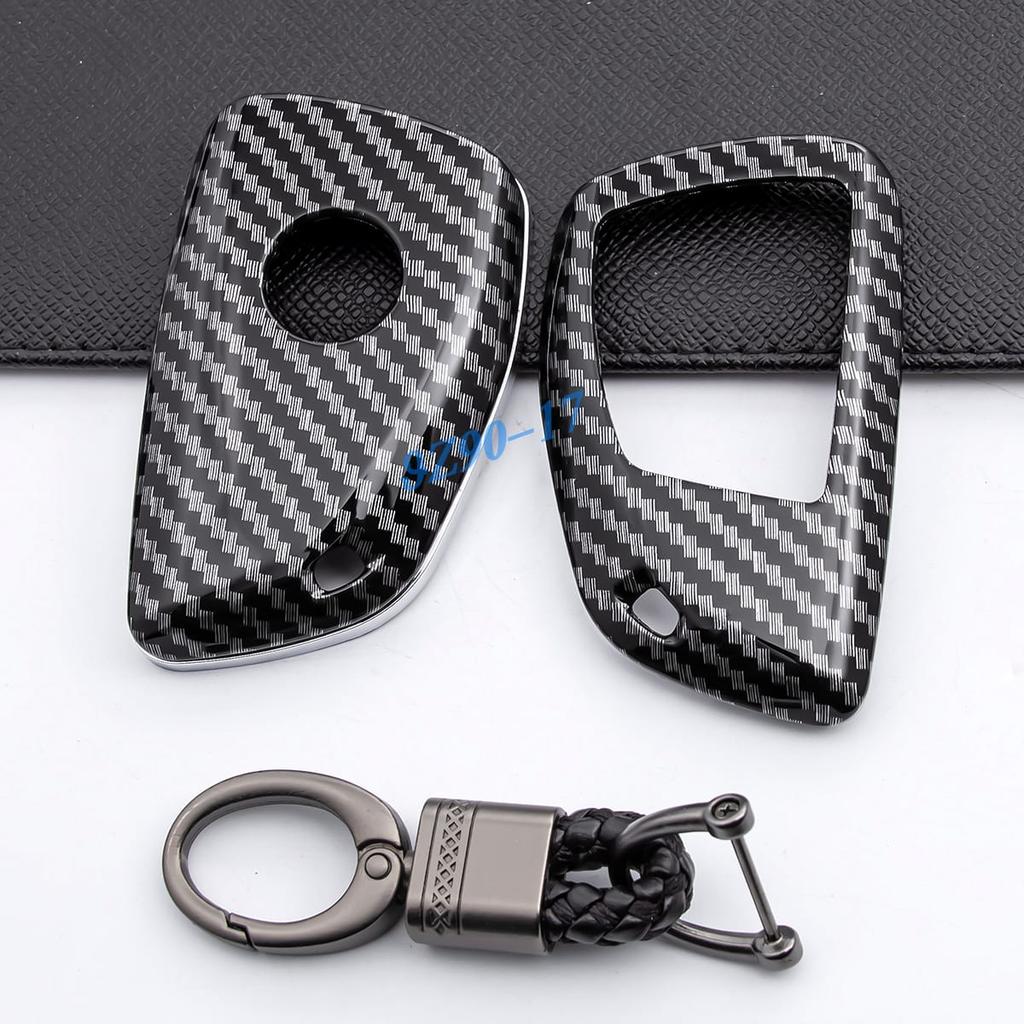 Abs Carbon Fiber Car Smart Key Cover Case Keychain For Buick Envision Chevy Tahoe Suburban Colorado Traverse Gmc Yukon Canyon