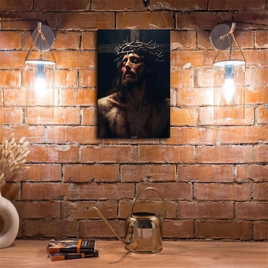 Crucifixion of Christ Jesus - Religious Art Canvas Poster Decorative Painting Holiday Gift HD Picture Modern Aesthetics Mural Canvas Wall Art