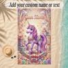 Unicorn Theme Soft Beach Towel Personalized Custom Name Text Towel Portable for Beach Pool Travel