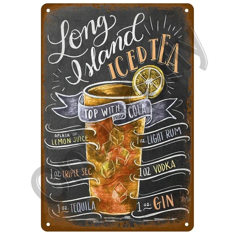 Retro Drink Plaque Art  Beer Wine  Whiskey Decor for Bars  Man Caves