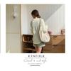 High-quality Bargain Price New Pastoral Style Pleated Lace Shoulder Strap Canvas Large Capacity Women's Single Bag Tote