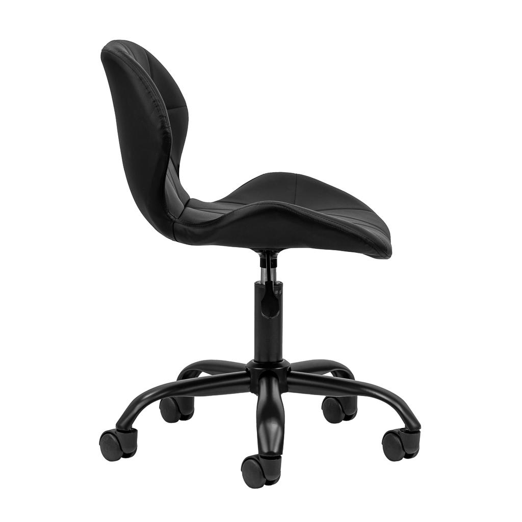 Taboret Kosmetyczny Qs-06B Czarno Czarny