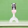 Panda-Themed Silicone U-Shaped Toothbrush with Soft Bristles for Children Ages 1-12