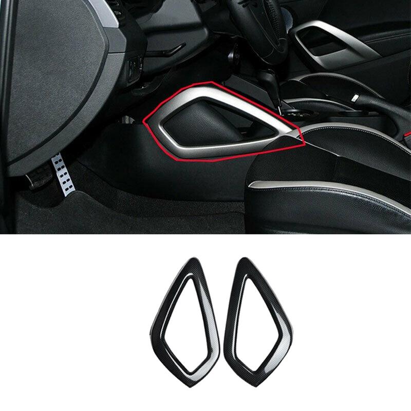 ABTU-Carbon Fiber Side Gear Shift Strip Trim Panel Cover Moulding Decor For Veloster 2011-2017 Accessories