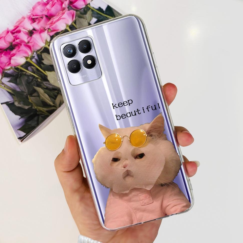 For Realme 8i Case Realme8i RMX3151 Cute Panda Cartoon Cover Soft Silicone Case For Oppo Realme Narzo 50 Narzo50  Fundas Capa