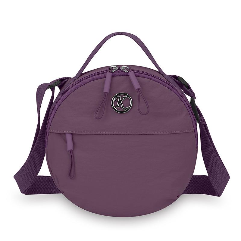 Small Round Bag Women's Mobile Phone Bag Shoulder Bag Nylon Crossbody Bag