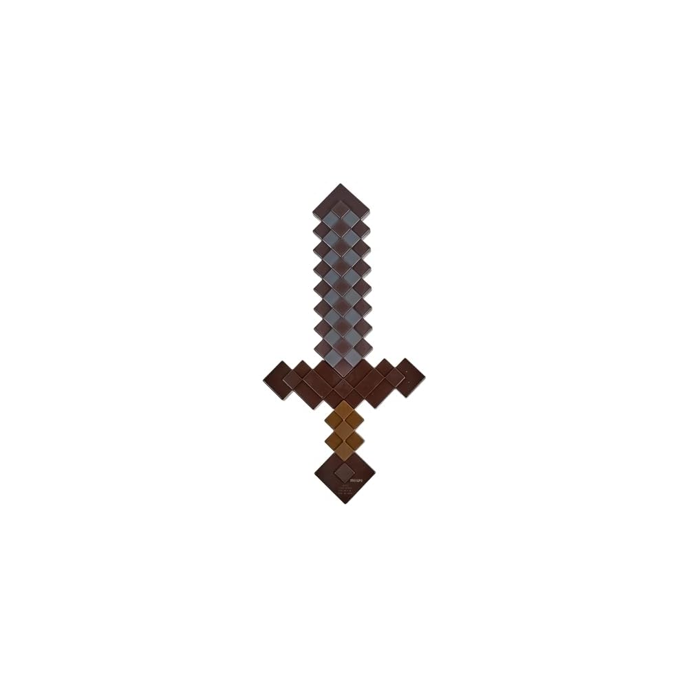 Mattel Minecraft Role Play Netherite Sword Kids Costume Accessory Figure for Ages 6 and Up Brown