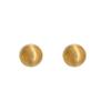 S925 Silver Needle Metal Brushed Round Stud Earrings for Women - Simple and Elegant, Fashionable Ear Jewelry
