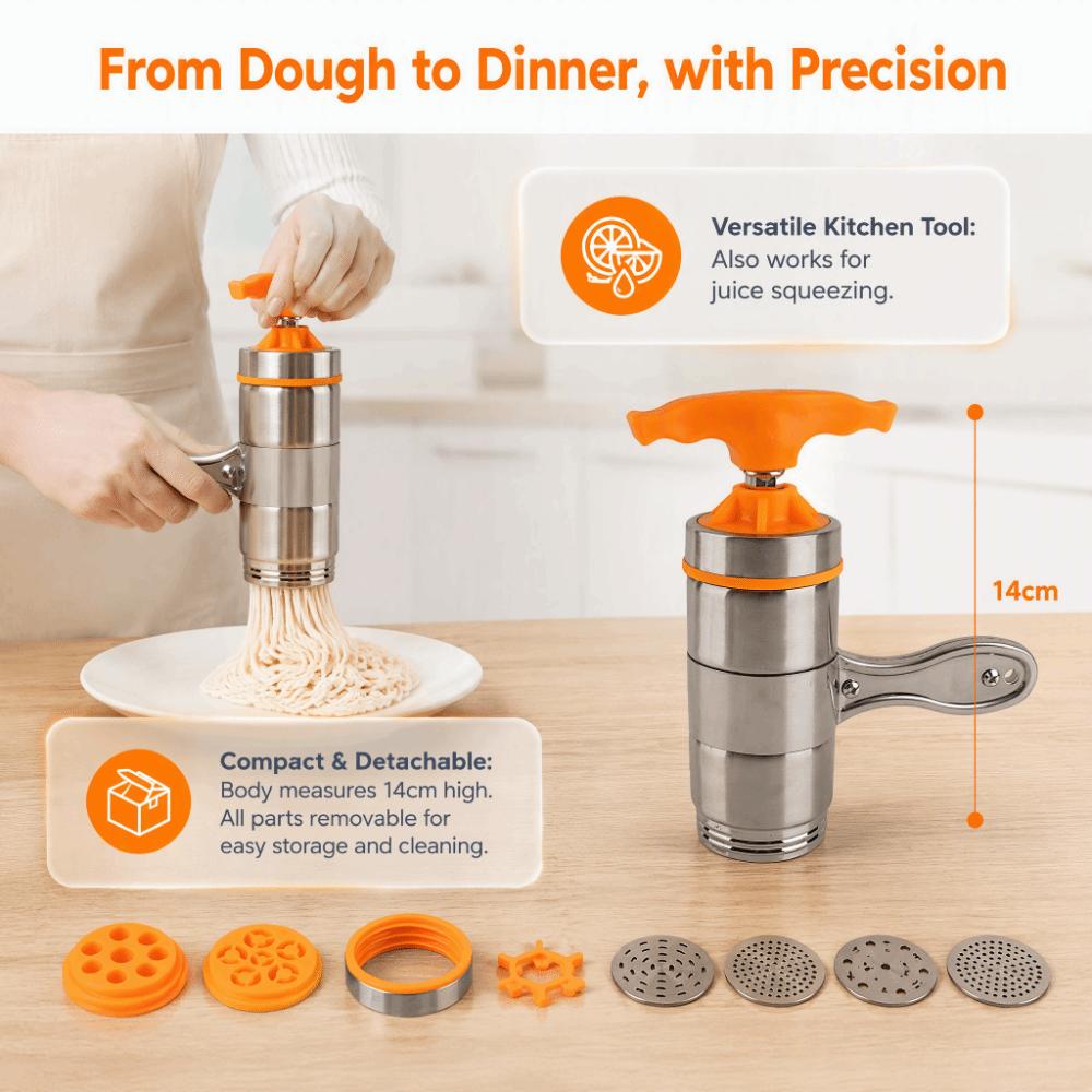 Manual Operation Noodle Press Machine Stainless Steel Noodle Machine Fettuccine Making