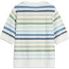 Li-Ning Striped Casual Round Neck Short Sleeve T-Shirt Women Tops Green AMBU144-2
