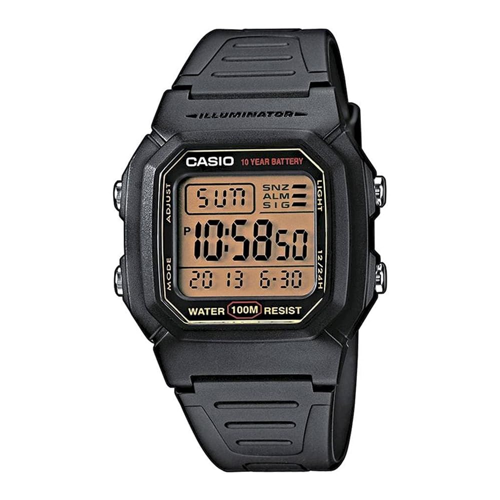 Casio W-800HG-9AV Standard Digital Watch Gold Men s Overseas Model