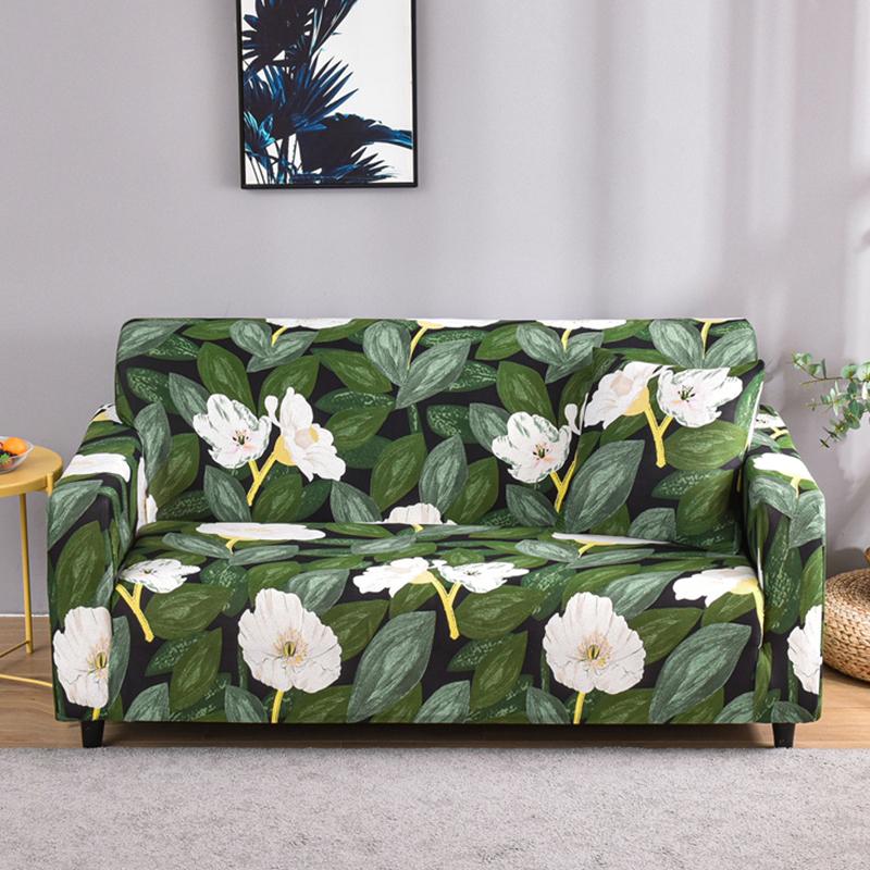 1ks Potah na pohovku na rohovou pohovku s područkou s květinovým vzorem Elastický potah vhodný pro domácí mazlíčky na sekční pohovku ve tvaru L