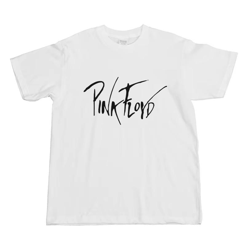 

Pink Floyd Rock Band Gun Flower Nirvana Punk Style Short Sleeve T-Shirt Cotton Basic Loose Fit Round Neck Print Summer Tee 4XL