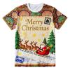 Summer Casual Comfortable Daily Plus Size Christmas Printed Short Sleeved T-shirt- Soft Medium Elastic Polyester Fiber Fabric Summer Loose Casual Wear
