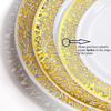 New 25PCS 7.5" Gold Lace Disposable Plastic Plates Wedding Birthday Party Christmas